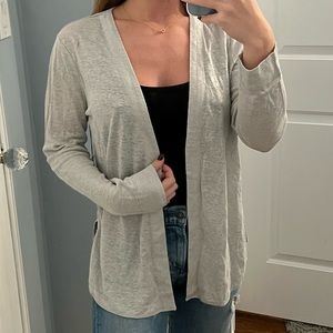 Ecru Light Grey Metallic Cardigan